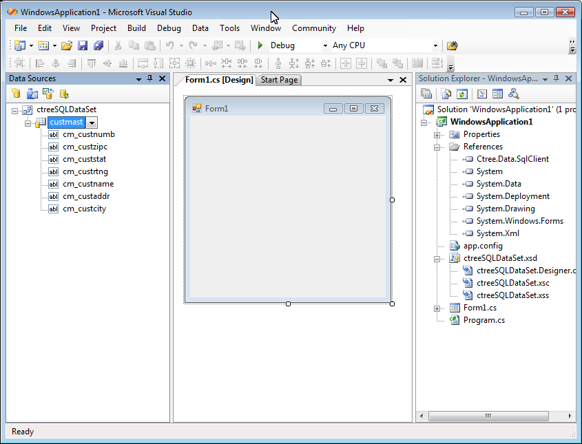 ADO.NET Visual Tutorial A Data Sources Window