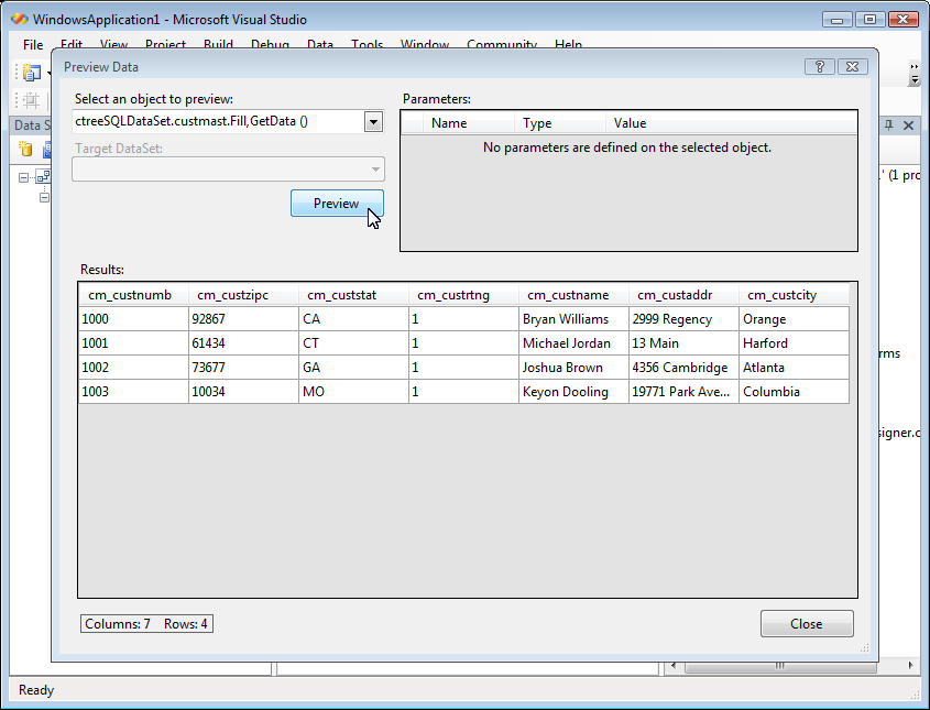 ADO.NET Visual Tutorial A See Data