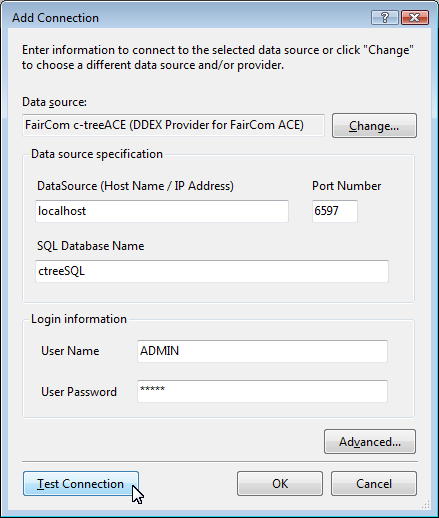 ADO.NET Visual Tutorial A Test Connection