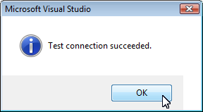 ADO.NET Visual Tutorial A Test Connection OK