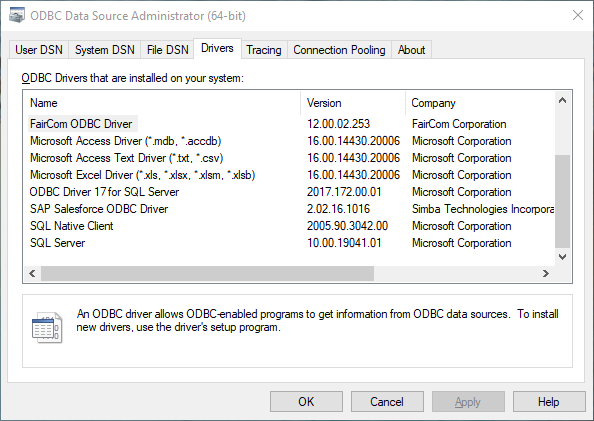 ODBC Quick Start - Data Drivers