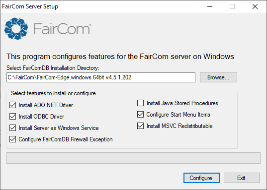 FairComConfig.exe Windows Utility in Config Mode