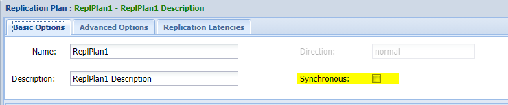 Enable synchronous replication