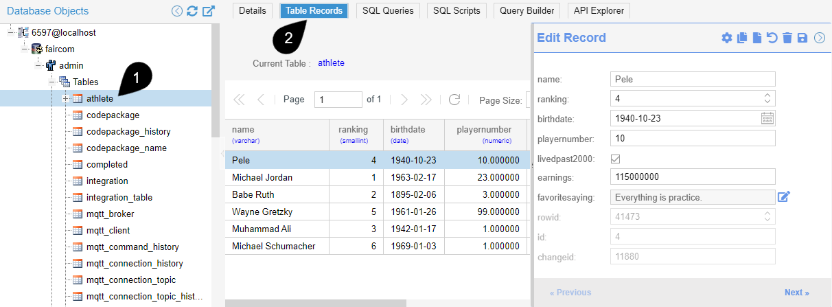 How to use the Table Records Tab in Data Explorer.